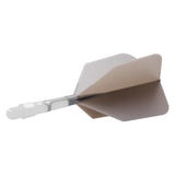 Cuesoul Rost T19 Integrated Dart Shaft and Flights - Big Wing - White with Grey Flight