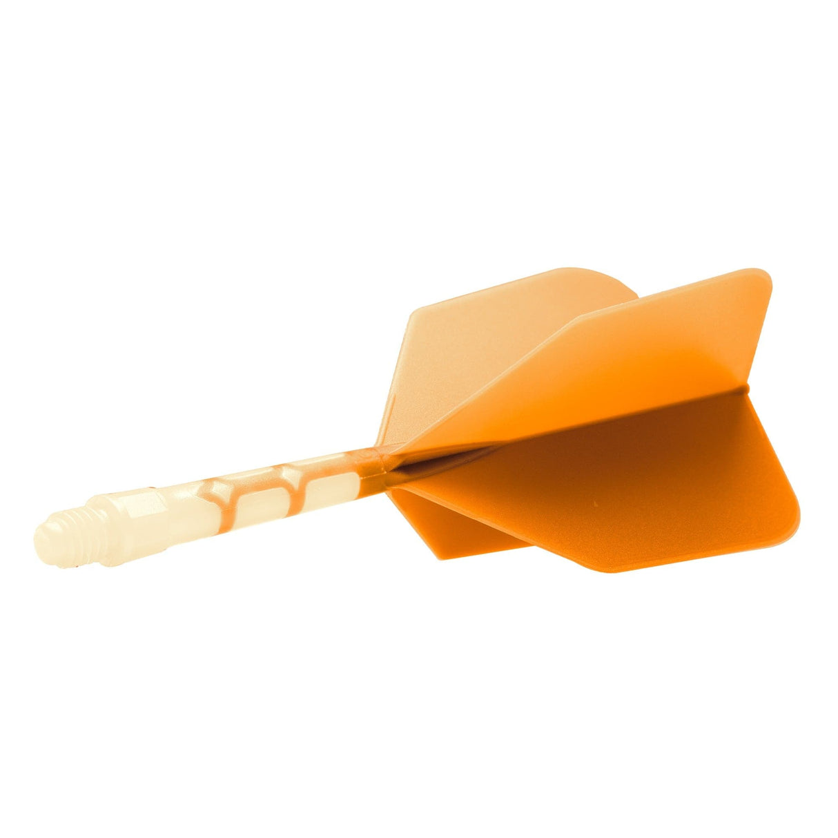 *Cuesoul Rost T19 Integrated Dart Shaft and Flights - Big Wing - White with Orange Flight