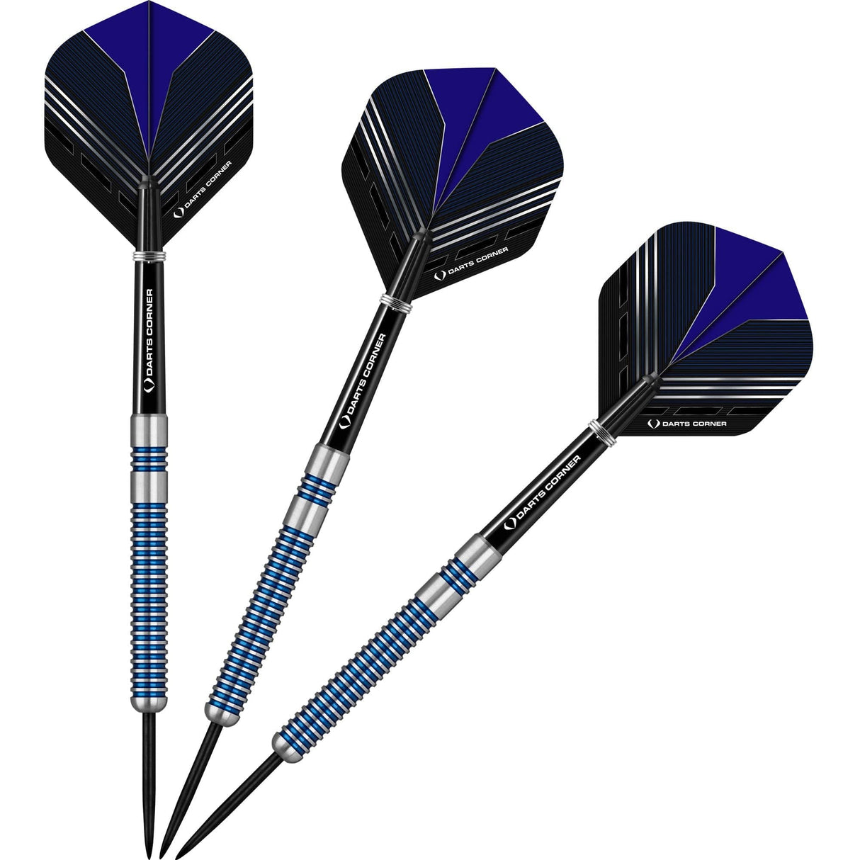 *Darts Corner Blue Menace Darts - Steel Tip Tungsten - Blue Rings 22g