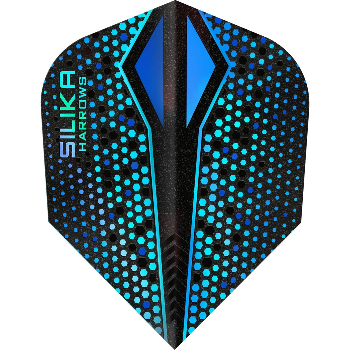 Harrows Silika Dart Flights - Tough Crystaline Coated - Std - No6 - Colourshift-X Blue