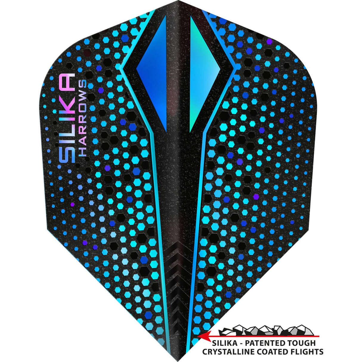 Harrows Silika Dart Flights - Tough Crystaline Coated - Std - No6 - Colourshift-X