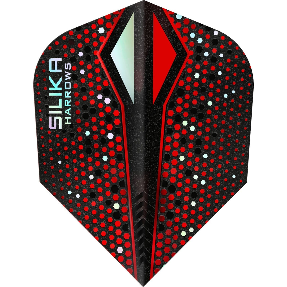 Harrows Silika Dart Flights - Tough Crystaline Coated - Std - No6 - Colourshift-X Red