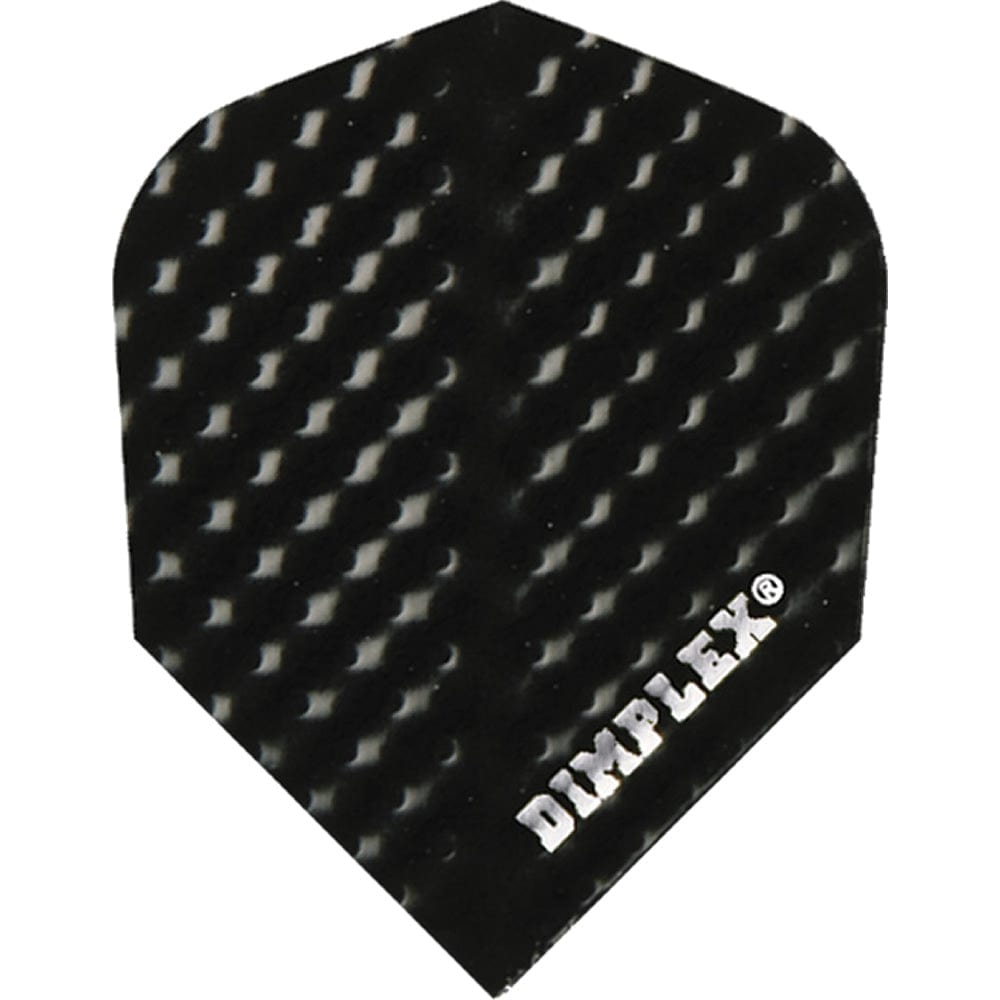 *Harrows Dimplex Dart Flights - Standard Shape - Plain Colours Plain Black