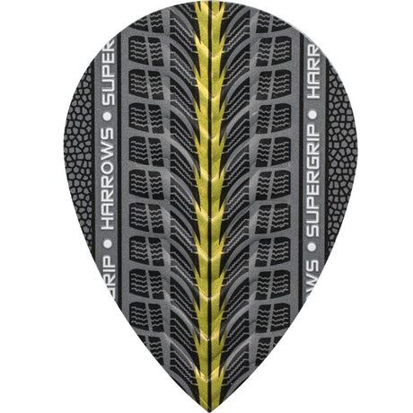 *Harrows Supergrip Dart Flights - 100 Micron - Pear - Gold