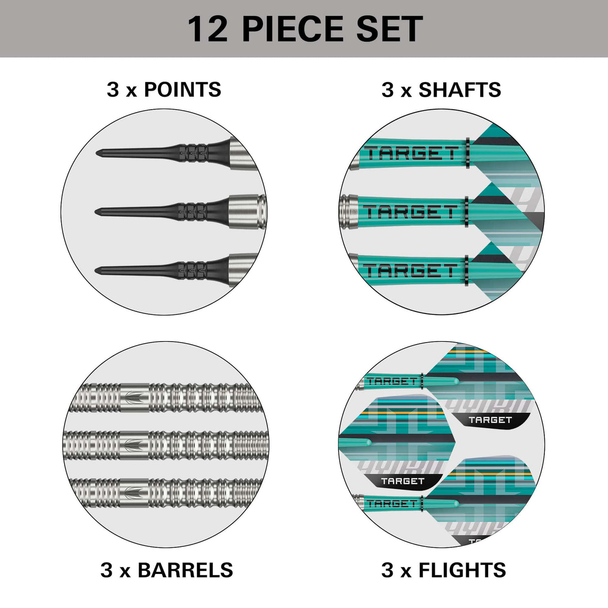 Target Hydro Darts - Soft Tip - 90% Tungsten - 12