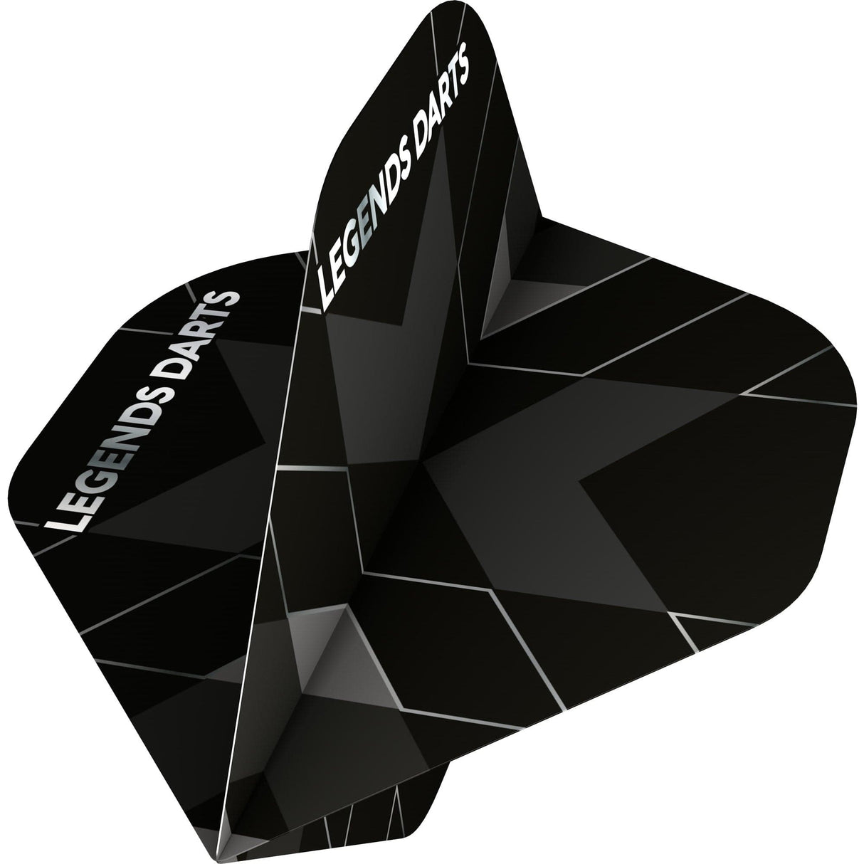 Legend Darts - Pro Series - Dart Flights - 100 Micron - Std - No2 - Black and Grey