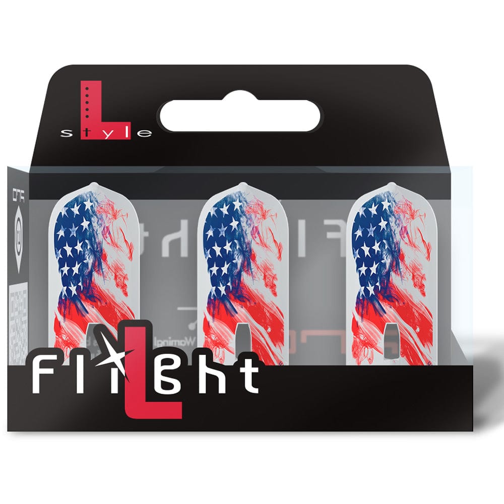 *L-Style - L-Flights - L6 Pro - Champagne Ring - Slim - American Flag v3 - Clear White