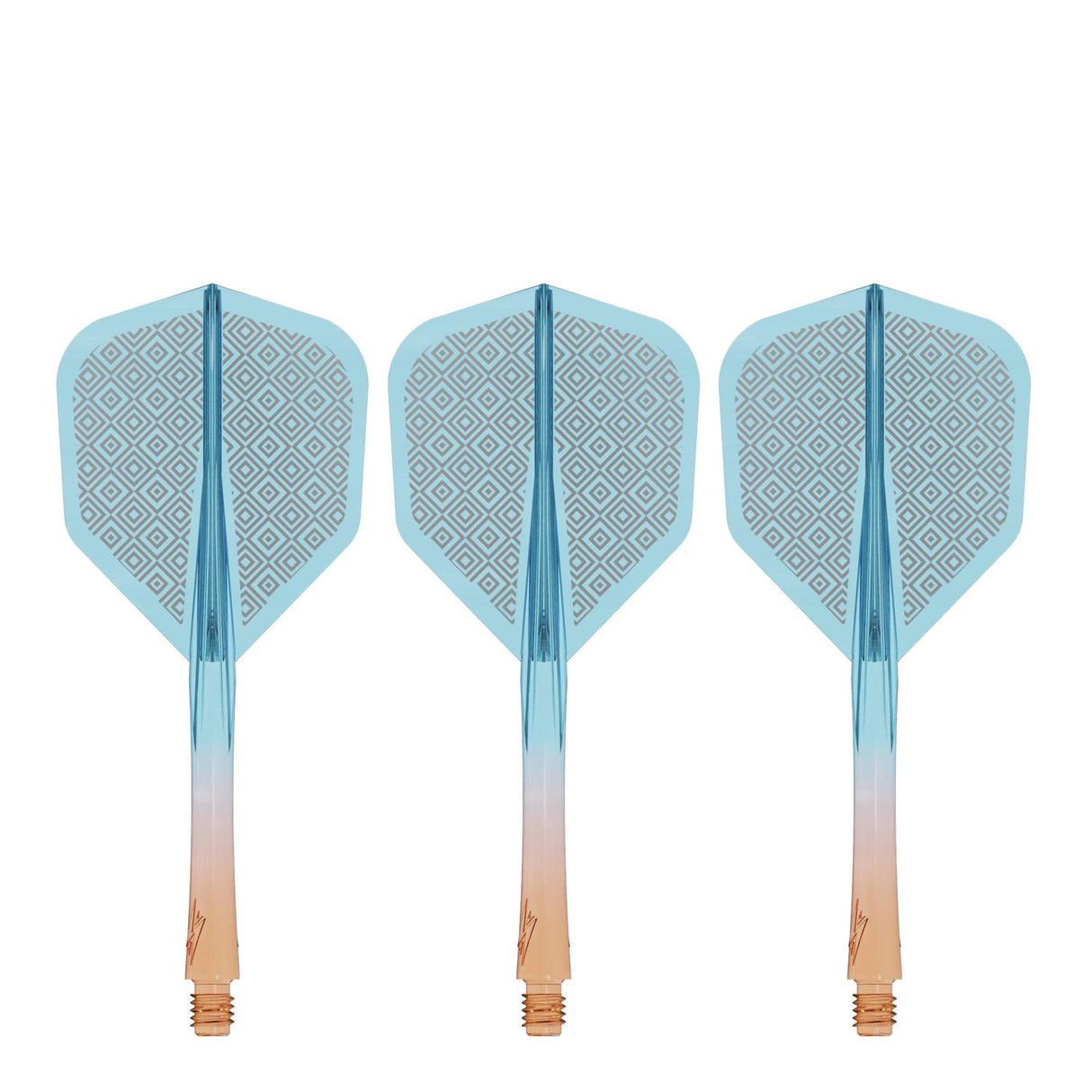 Caliburn SUP Flights - Moulded Shaft and Flight -  Standard No6 - Block - Orange & Blue