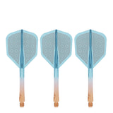 Caliburn SUP Flights - Moulded Shaft and Flight -  Standard No6 - Block - Orange & Blue