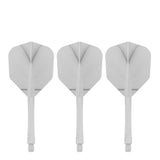 Caliburn SUP Flights - Moulded Shaft and Flight -  Standard No6 - Feather - White
