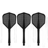 Caliburn SUP Flights - Moulded Shaft and Flight -  Standard No6 - Block - Black