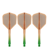 Caliburn SUP Flights - Moulded Shaft and Flight -  Standard No6 - Block - Green & Orange