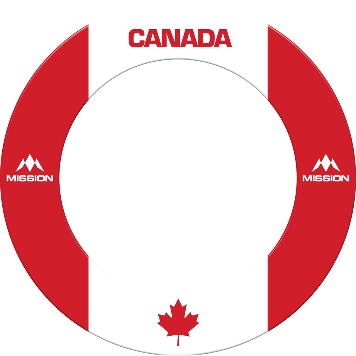 Mission Dartboard Surround - Canada Design - Flag Colours - Maple Leaf