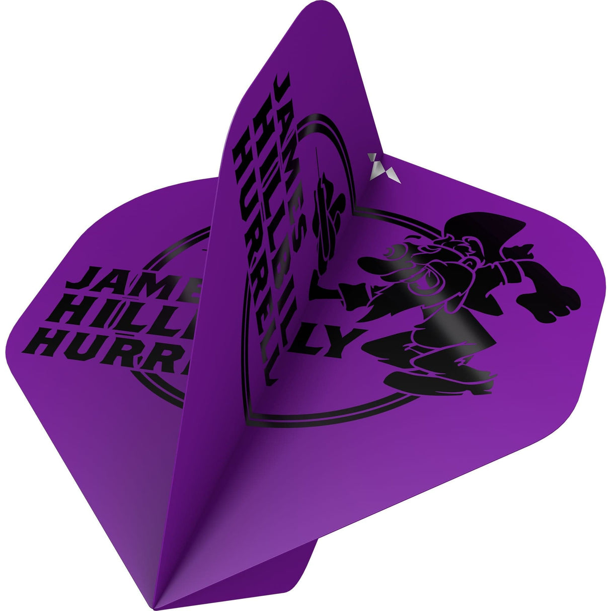 Mission Solo Dart Flights - 100 Micron - No2 - Std - James Hurrell - Purple - Hillbilly