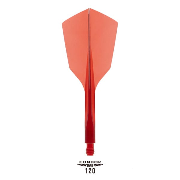Condor AXE 120 Dart Flights - Narrow - Clear Red