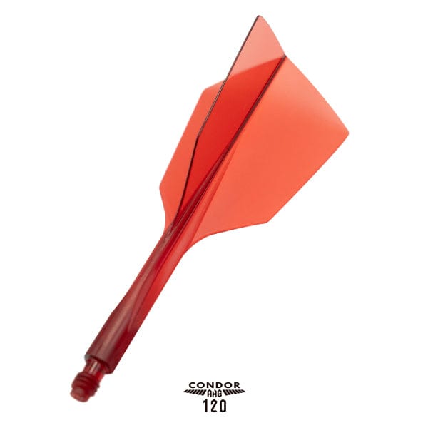 Condor AXE 120 Dart Flights - Narrow - Clear Red