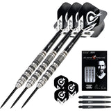 *One80 Elmar Paulke Darts - Steel Tip - V2 - Black & Silver