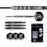 *One80 Elmar Paulke Darts - Steel Tip - V2 - Black & Silver
