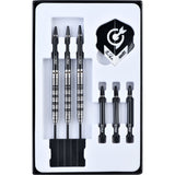 *One80 Elmar Paulke Darts - Steel Tip - V2 - Black & Silver