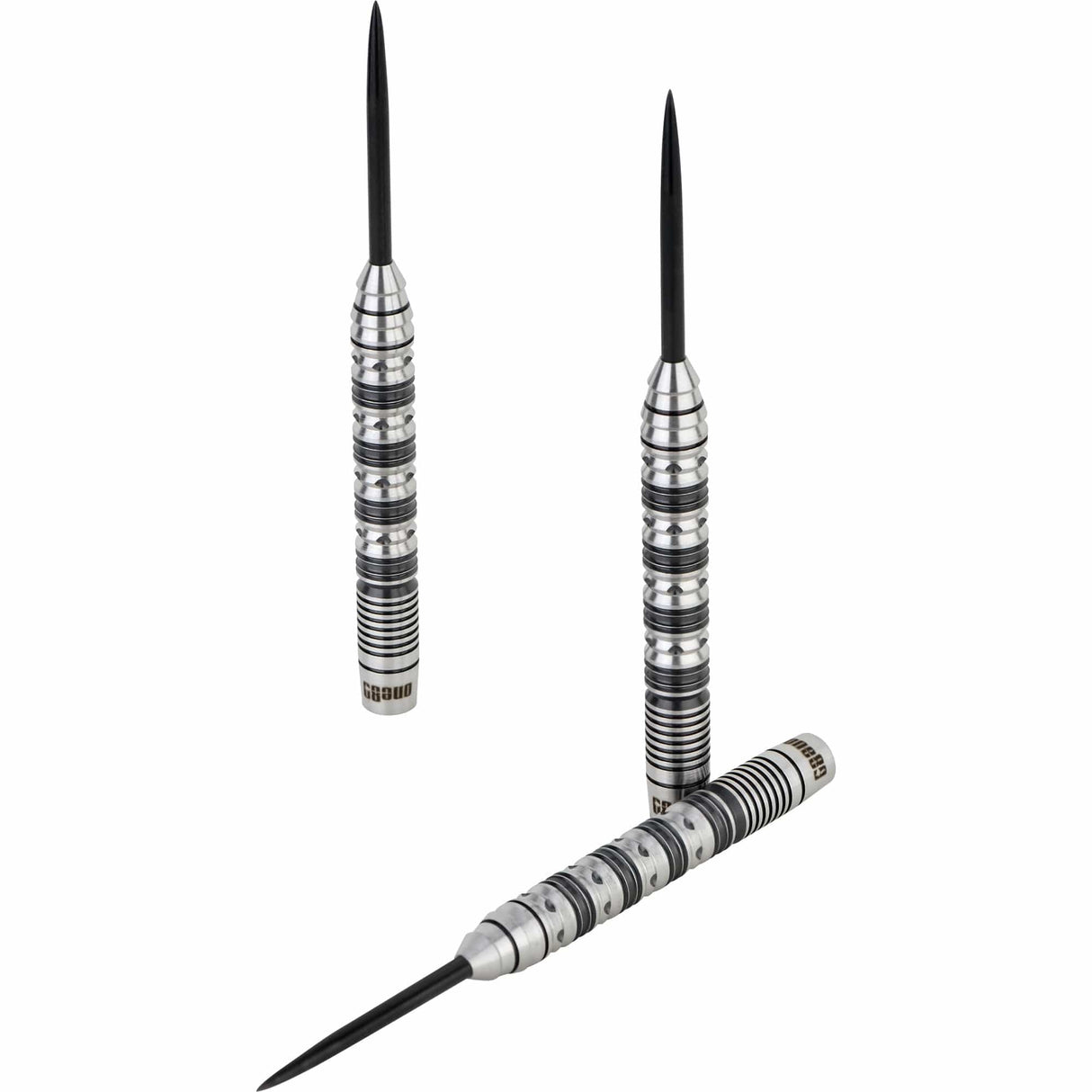*One80 Elmar Paulke Darts - Steel Tip - V2 - Black & Silver