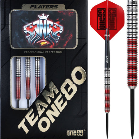 One80 Jaime Nuñez Cortes Darts - Steel Tip - JNC - Signature Darts - Electric Red 21g