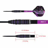 One80 Jelle Klaasen VHD Darts - Steel Tip - The Cobra - Black