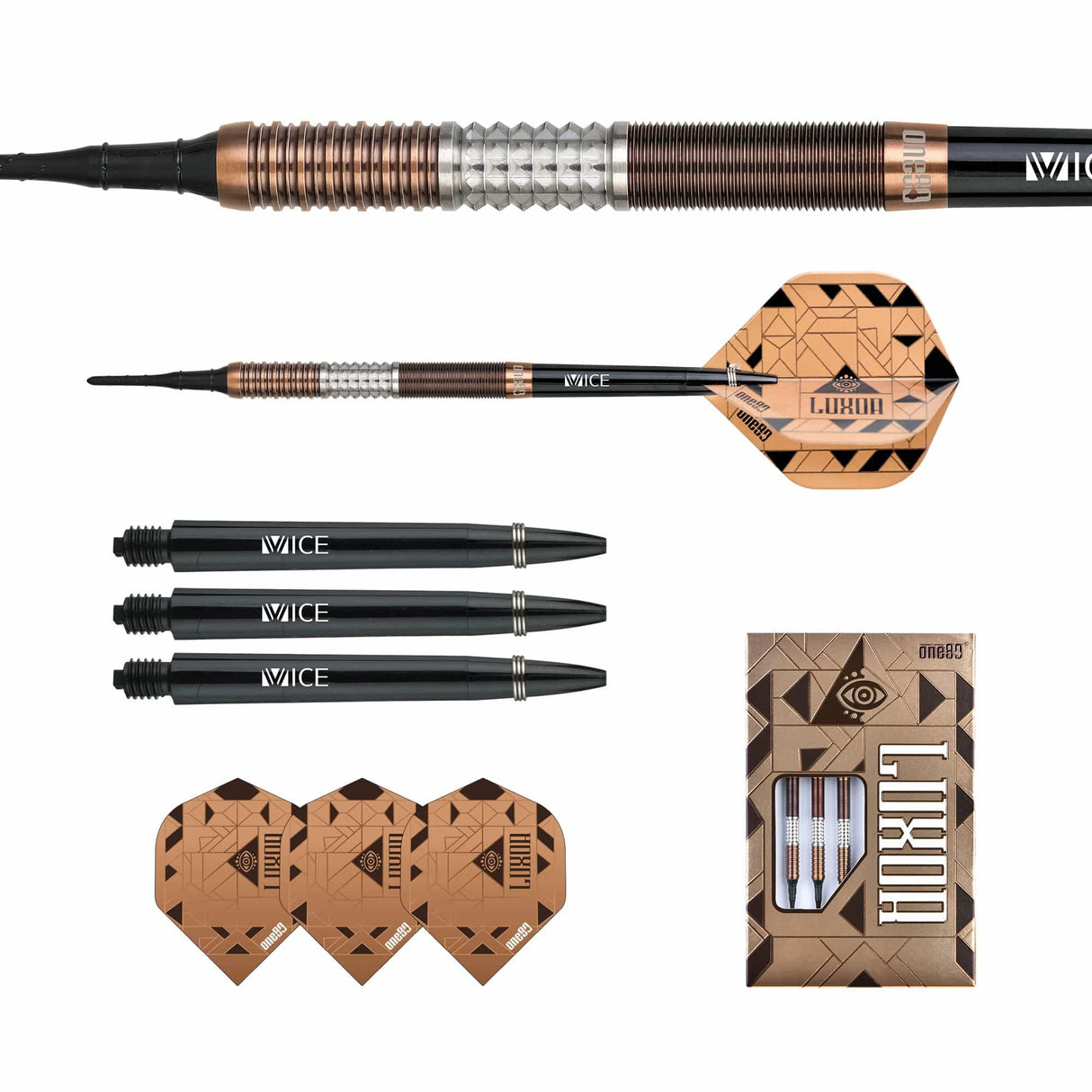 *One80 Luxor Alpha Darts - Soft Tip - Bronze