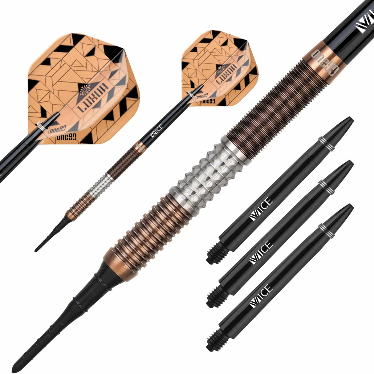*One80 Luxor Alpha Darts - Soft Tip - Bronze