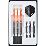 One80 Raise B Darts - Steel Tip - Black - Orange Rings