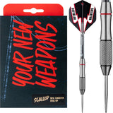 Ruthless Scallop Darts - Steel Tip - Front Knurl - Black & Red - 27g 27g