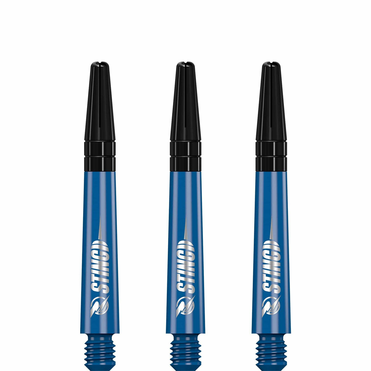 Ruthless Sting Dart Shafts - Polycarbonate - Solid Blue - Black Top Tweenie