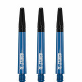 Ruthless Sting Dart Shafts - Polycarbonate - Solid Blue - Black Top Tweenie Plus