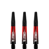 Ruthless Sting XT Dart Shafts - Polycarbonate - Gradient Black & Red - Black Top Short