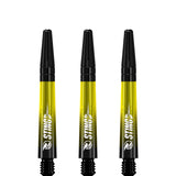 Ruthless Sting XT Dart Shafts - Polycarbonate - Gradient Black & Yellow - Black Top Tweenie