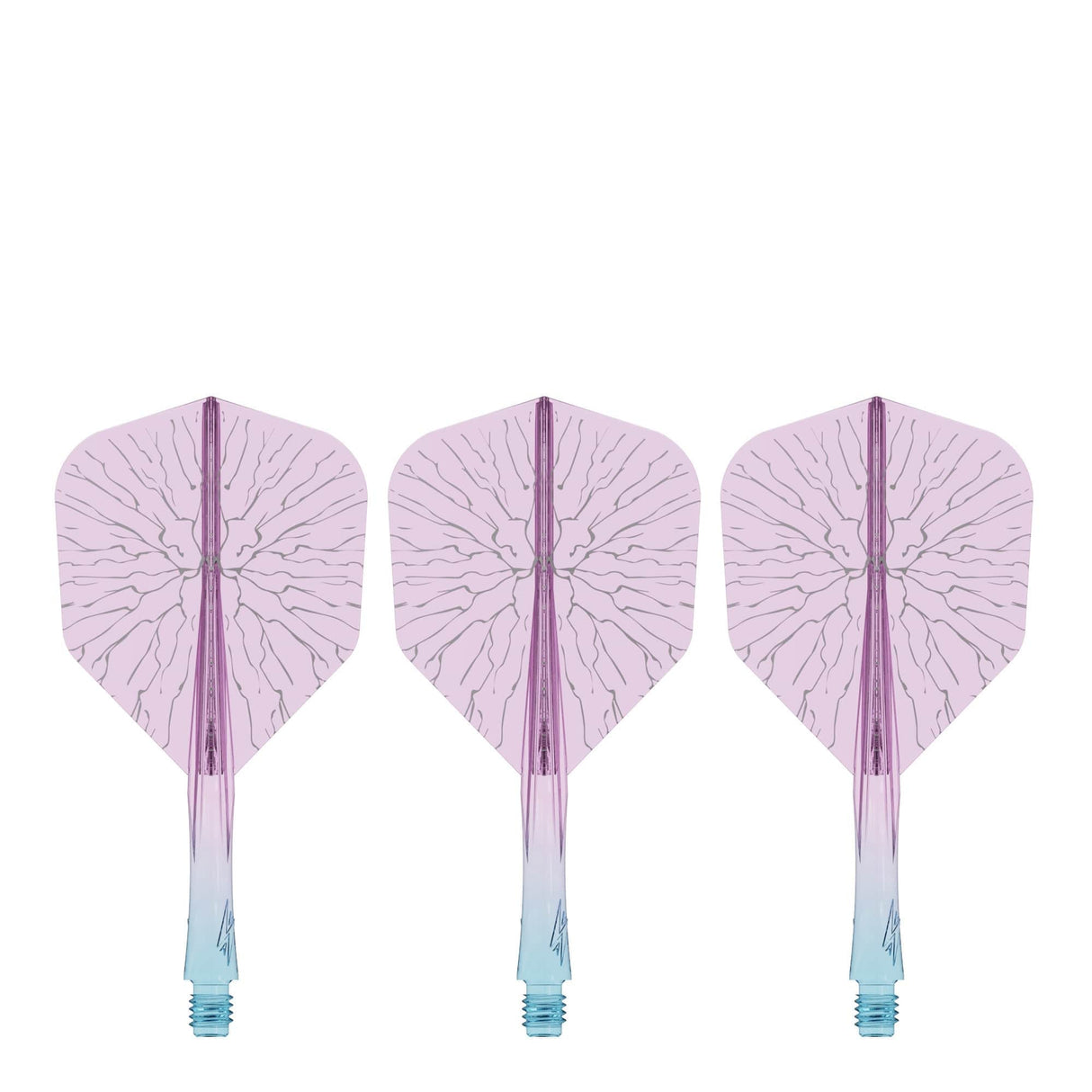 Caliburn SUP Flights - Moulded Shaft and Flight -  Standard No6 - Crack - Blue & Purple