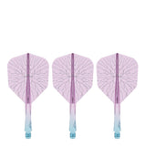 Caliburn SUP Flights - Moulded Shaft and Flight -  Standard No6 - Crack - Blue & Purple