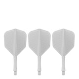 Caliburn SUP Flights - Moulded Shaft and Flight -  Standard No6 - Waves - White