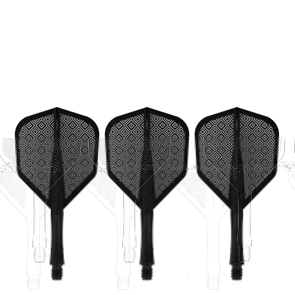 Caliburn SUP Flights - Moulded Shaft and Flight -  Standard No6 - Block - Black