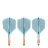 Caliburn SUP Flights - Moulded Shaft and Flight -  Standard No6 - Block - Orange & Blue