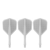 Caliburn SUP Flights - Moulded Shaft and Flight -  Standard No6 - Block - White