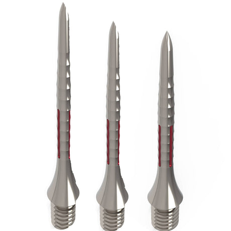 Caliburn Bamboo Conversion Points - Screw In - Soft Tip to Steel Tip - Silver & Red