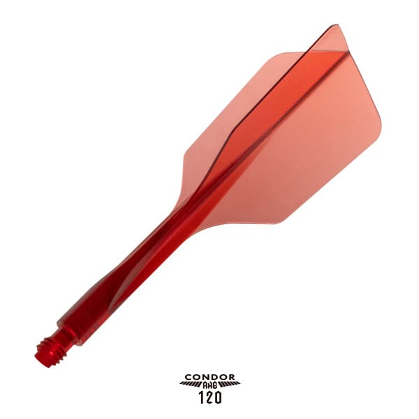 Condor AXE 120 Dart Flights - Slim Clear Red / Short