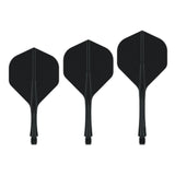 Caliburn SUP Flights - Moulded Flight & Shaft - Standard No2 Black / Short