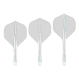 Caliburn SUP Flights - Moulded Flight & Shaft - Standard No2 Clear / Short