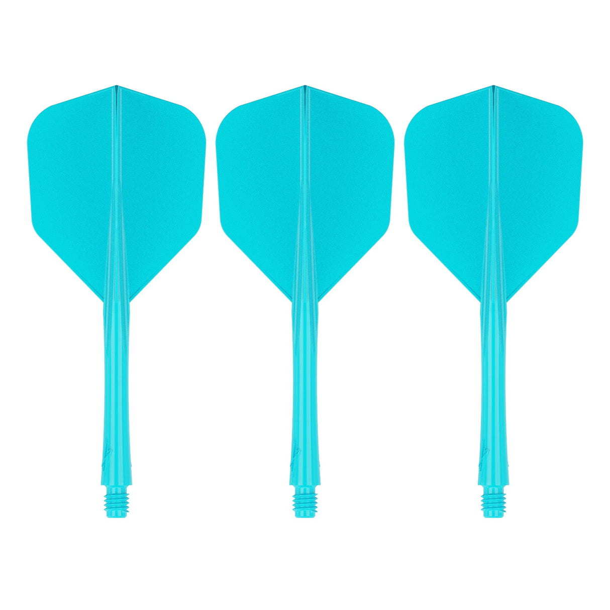 Caliburn SUP Lite Dart Flights - Moulded Flight & Shaft - Standard No6 - Lucent Cyan
