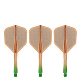 Caliburn SUP Flights - Moulded Shaft and Flight -  Standard No6 - Block - Green & Orange