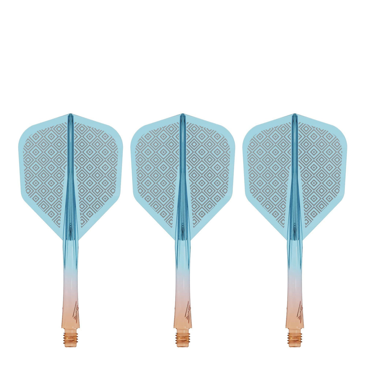 Caliburn SUP Flights - Moulded Shaft and Flight -  Standard No6 - Block - Orange & Blue