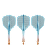 Caliburn SUP Flights - Moulded Shaft and Flight -  Standard No6 - Block - Orange & Blue