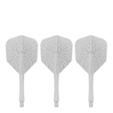 Caliburn SUP Flights - Moulded Shaft and Flight -  Standard No6 - Crack - White