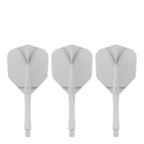 Caliburn SUP Flights - Moulded Shaft and Flight -  Standard No6 - Feather - White